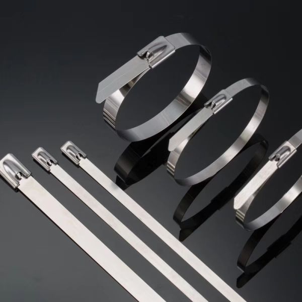 4.6*350mm Wire Ties Metal Self Locking Heavy Duty Metal Zip Ties For Industrial