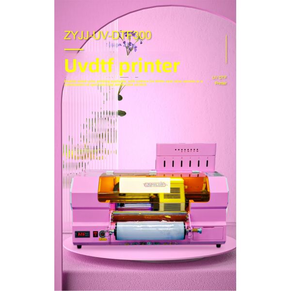 FCOLOR UV DTF Printer Crystal Label UV Color White Double-Sided Small Printer Roll Logo UV Label Glossy