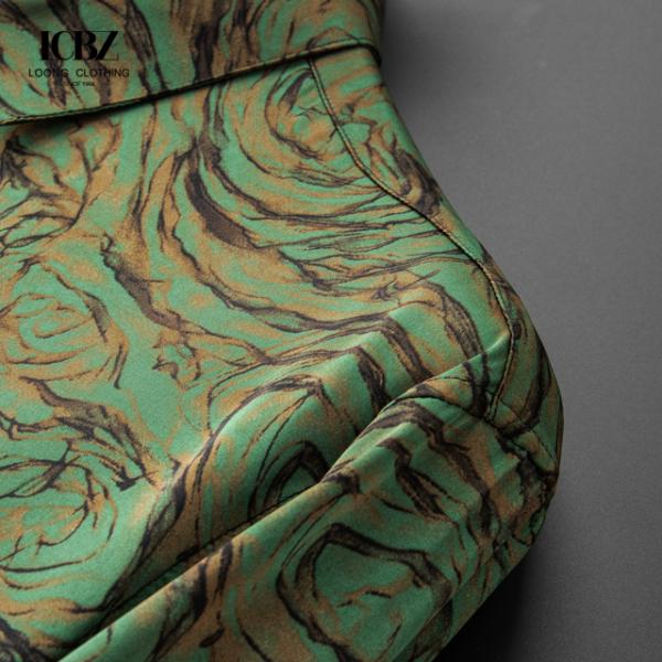 Camisas Casual Outono Para Homens Impressão Digital Cadeia Floral Manga Longa Viscose