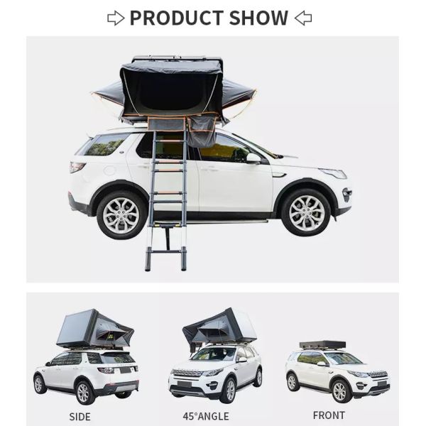2025 4x4 Hard Shell Rooftop Tent ABS Oxford Fabric 4-Person Car Roof Top Dachzelt for Off-Road Camping