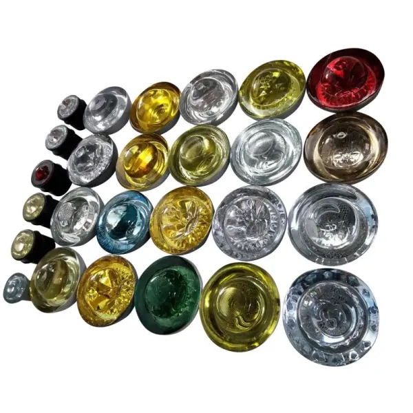 Road Stud reflective road marker  White High Compressvie Reflectors Tempered Reflective Glass Road Stud