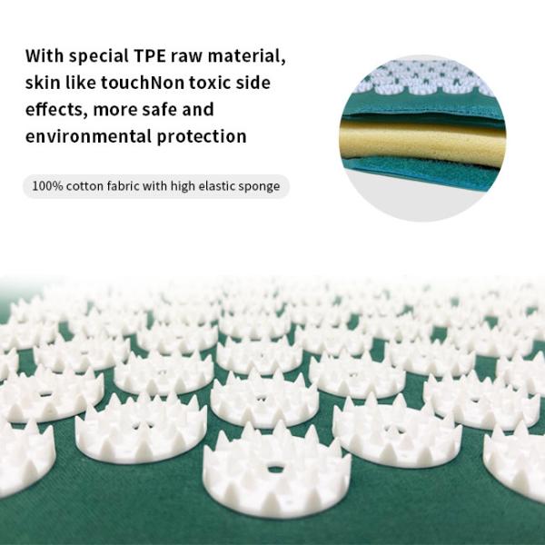 Neck Back Pain Massage Acupuncture Mat With ABS Needles And Pillow