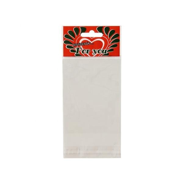Custom Printed Opp Header Bag Self Adhesive Seal With Display Hang Hole