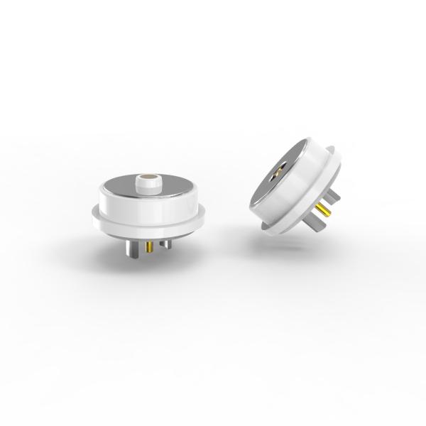 Diámetro 10,0 mm conector magnético circular blanco masculino y femenino con 3A