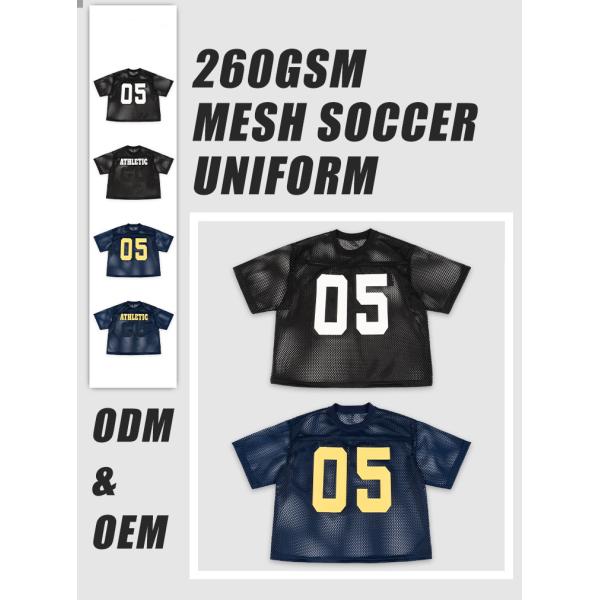 Heat-transfer Printing Boxy Mesh Jersey Tee for Men's Sports Apparel in Knitted Fabric
