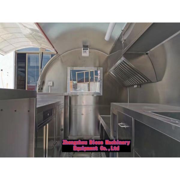 85kms long distance outdoor fast food trailer with durable stainless steel worktable