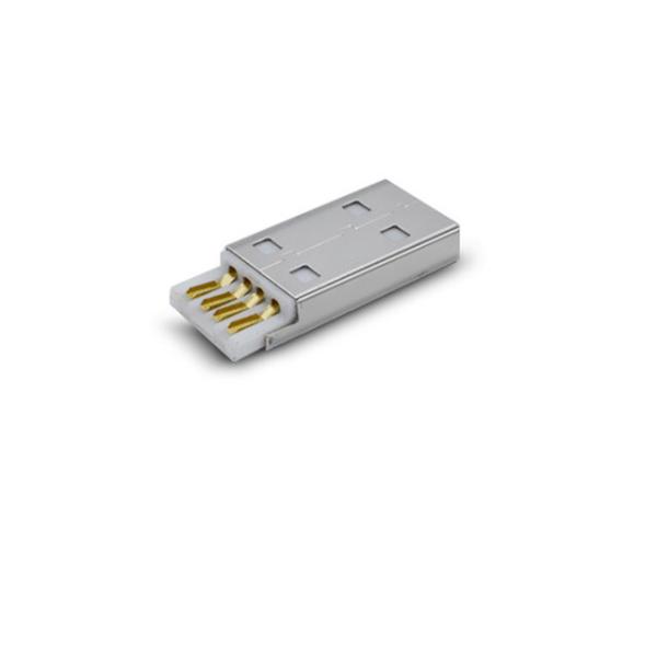 4 Pin Usb Type A Male Connector , Usb Male Solder Connector 27mm Long Body