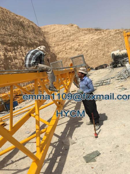 Big 7550 Building Hammerhead Tower Crane With Counterweight Frame