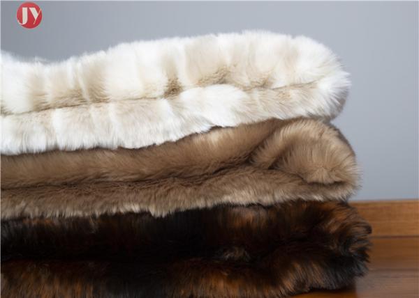 Bedspread Faux Luxury Fur Blanket , Supersoft Black Mixed Coffee Faux Fur Throw Blanket