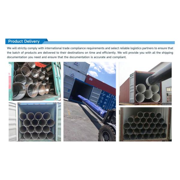 Pièces en acier laminées à la soudure ronde, peintes en noir, sans huile