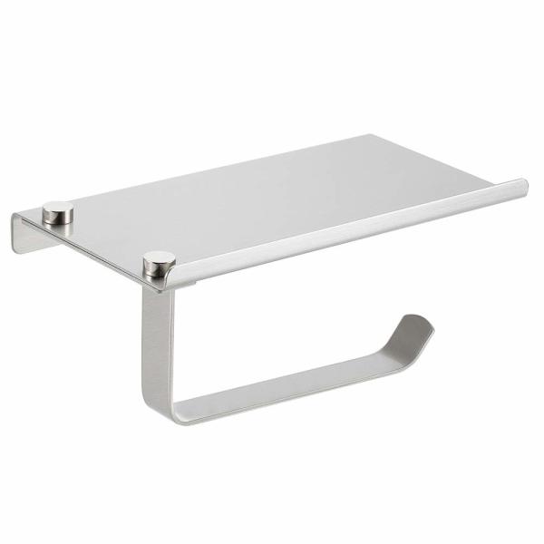Stainless Steel Toilet Paper Holder / Commercial Toilet Roll Holder With Shelf
