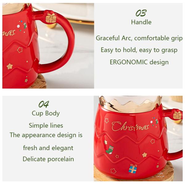 Top Sale Ceramic Christmas Mug Gift Box Set for Customized Logo Christmas Gift Set