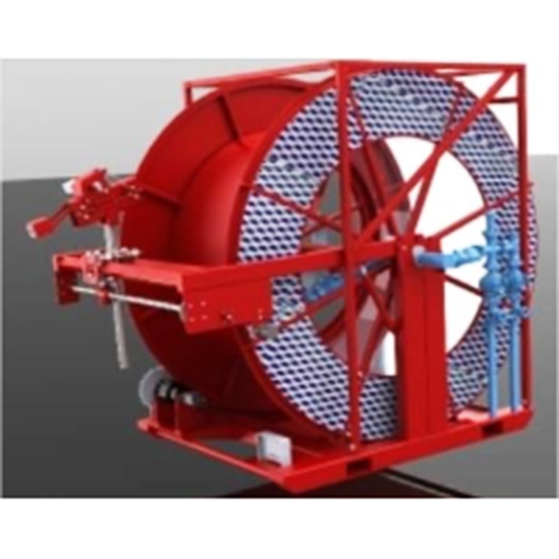 Heavy Duty Continuous Tubing Injection Reel for Coiled Tubing Units With Robust Drum and Level Wind System