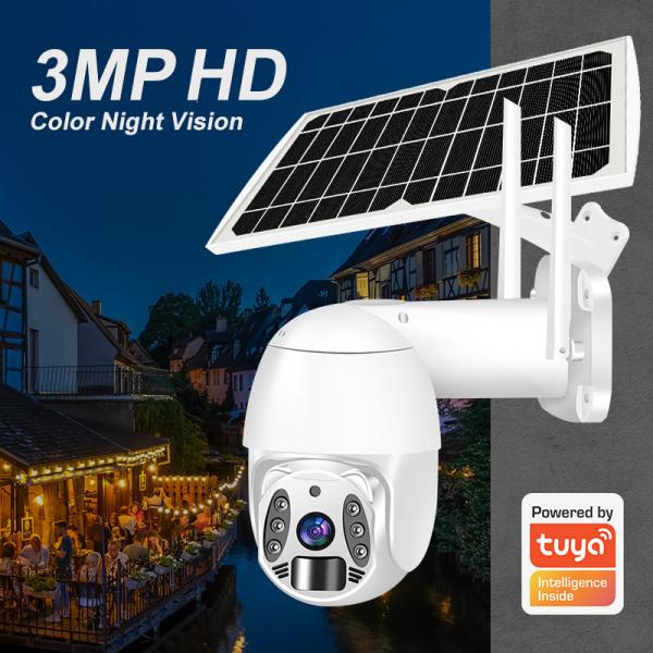 Câmera sem fio solar exterior esperta da segurança interna PTZ de Tuya 4G da câmara de vigilância