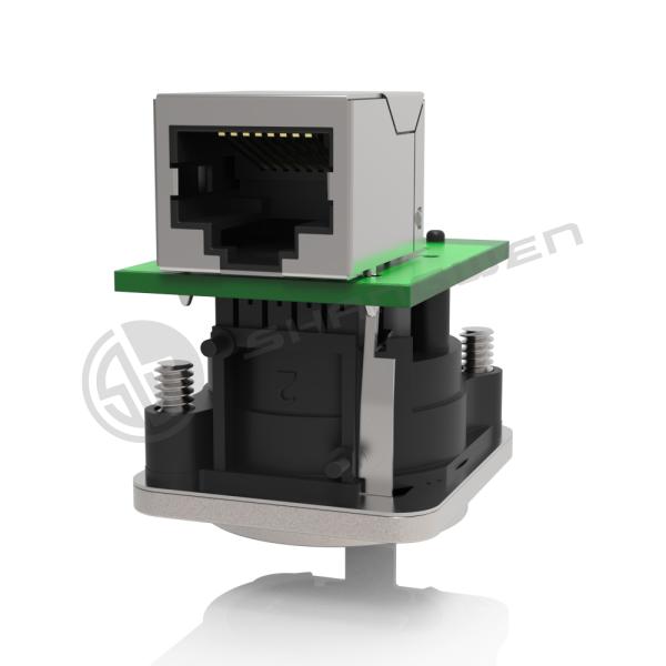 Сигнал Rj45 Женский разъединительный розетка для внутреннего использования Замок замка форма D