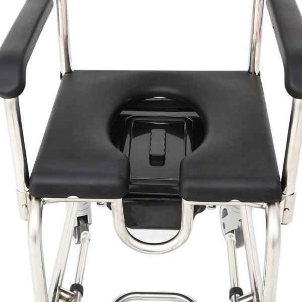 Safety Folding Waterproof Toilet Seat With Wheels For Elderly