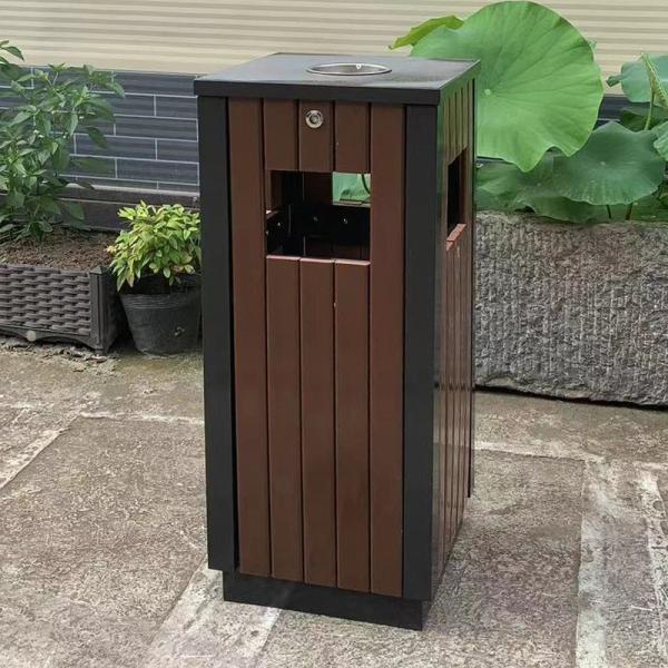 Outdoor New Metal Bucket Stainless Steel Large Sanitation Dustbin Outdoor City Park District School Peel Dustbin