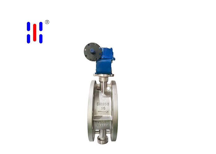 DN250 PN16 Flanged Carbon Steel Body 304 Disc Triple Offset Butterfly Valve