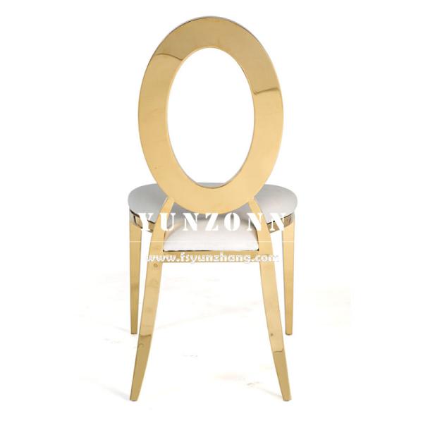 Dining Furniture Gold Stainless Steel Banquet Chair Stacking Design Hotel Wedding Event Party Steel Chair