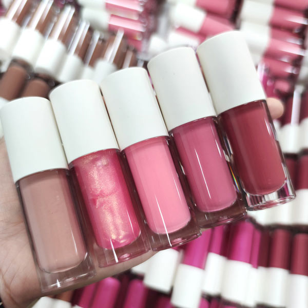 Pink Nude Paraben Free GMPC ISO22716 Makeup Lip Gloss