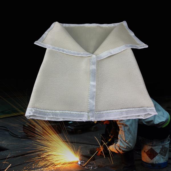 Couverture de soudure en fibre de verre ignifuge 550C, tapis industriel résistant à la chaleur