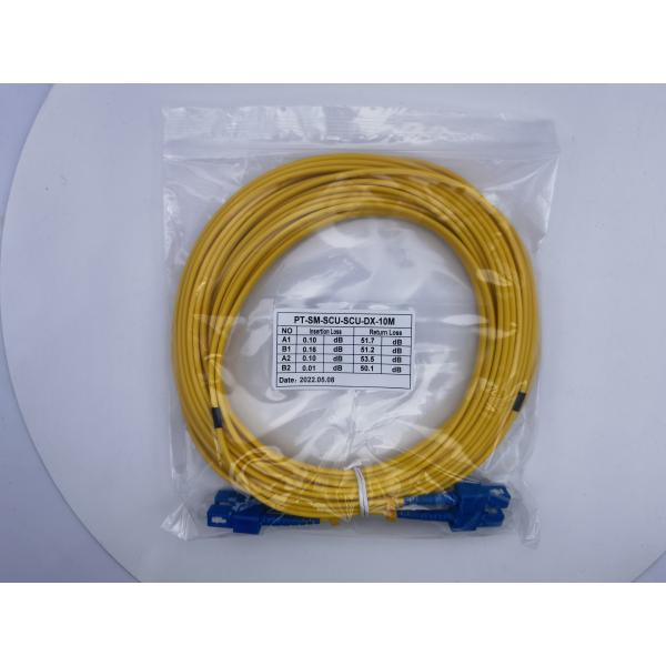10m SC UPC к режиму дуплекса 3.0mm OFNR 9/125 гибкого провода SC UPC одиночному