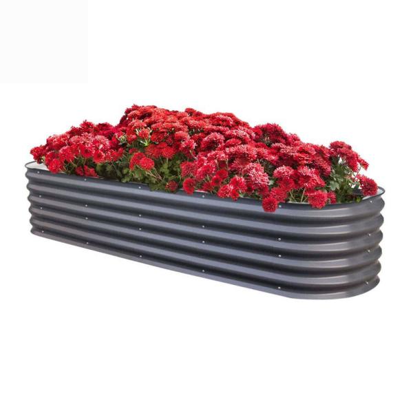 Custom Logo Galvanized Raised Flower Beds For Outdoor Plants With Safety Edging Stock Tanks