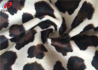 Tapisserie d'ameublement de tissu de velours de polyester de Velboa de peluche d'impression de léopard balayée d'un côté