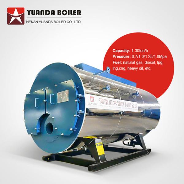 Horizontal Low Pressure Fire Tube Three Pass 2 Ton Diesel Oil Fired Steam Boiler