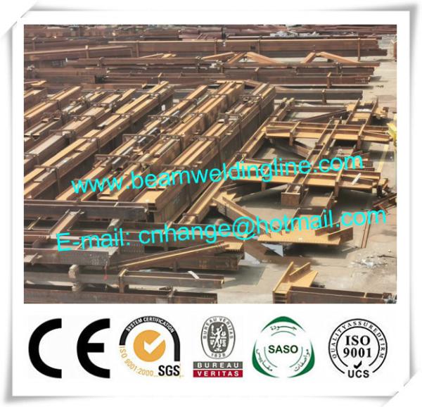 Automatic H Beam Welding Line For Steel Construction Building , PEB Welding Machine