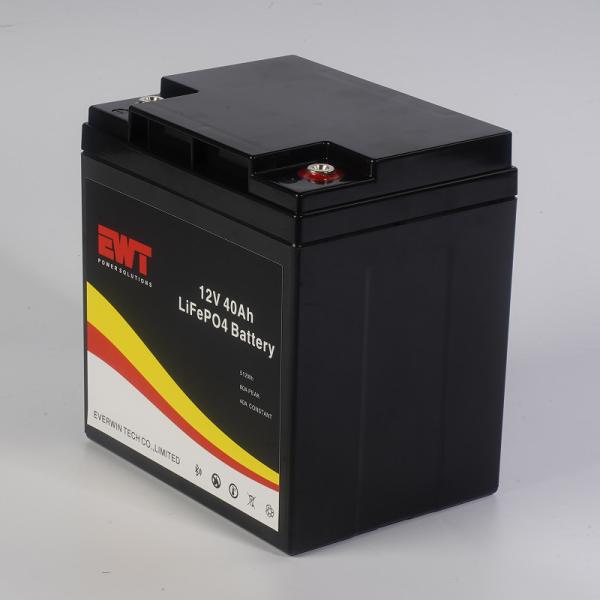 Protecção contra poeira e água Uso externo Bateria Lifepo4 grande de 12V 40AH