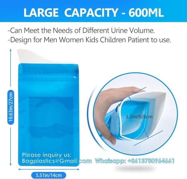 Disposable Urine Bags, Pack Travel Pee Bags, Unisex Urinal Bag Vomit Bags Travel Traffic Jam Emergency Portable