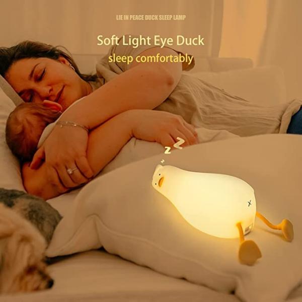 DC5V Lying Flat Duck 1W Mood Night Light For Bedside Desk Lamp