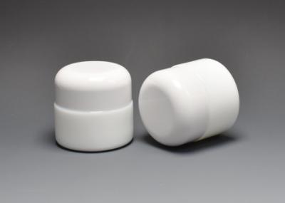 Wholesale Porcelain Jade 0.5OZ 15ml White Opal Glass Cosmetic Jars With Dome Cap, Milk Glass For Face Eye Serum Product