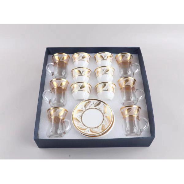 Stocked Glass Tea Cup And Saucer Custom Ceramic Coffee Mug Pots Sets