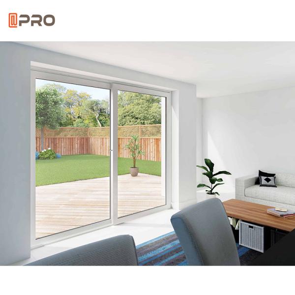 Noiseless Interior Patio Aluminium Glass Sliding Doors Double toughened