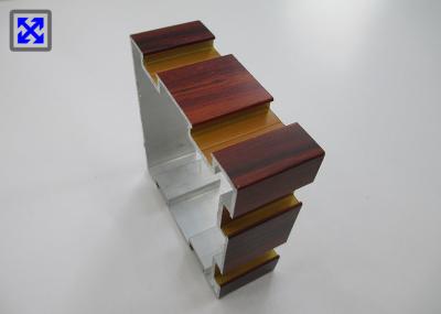 Wood Grain Transfer Column Aluminum Extrusion Profiles For Hotel Decoration