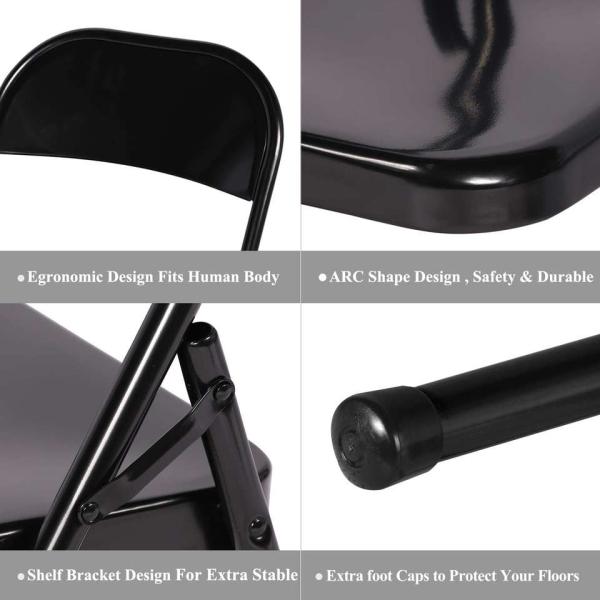 Стул складчатости небольшого размера черного листового железа облегченный для располагаться лагерем на открытом воздухе