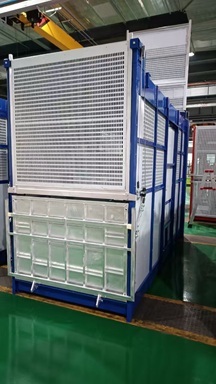 Hot Galvanized 0-46m/Min Rack And Pinion Construction Hoist For Passenger color customized