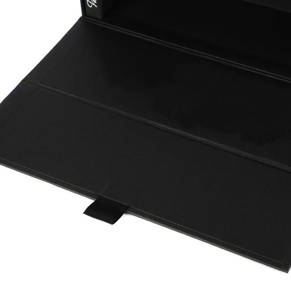 Rigid Folding Magnet Red Wine Bottle Gift Box Whisky Gin Black Packaging Box