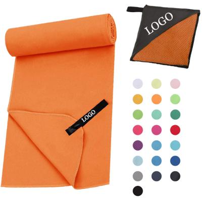 Custom Size Suede Quick Dry Beach Suede Sweat Rally Gym Sports Towel For Gym With Logo
