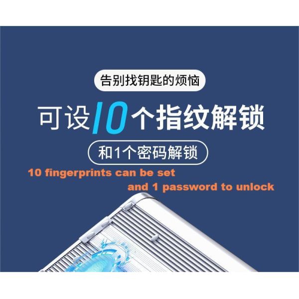 Key Storage Fingerprint Suitcase Safe Box Office & Home Document Jewelry Storage Padlock Rarlux S-S2