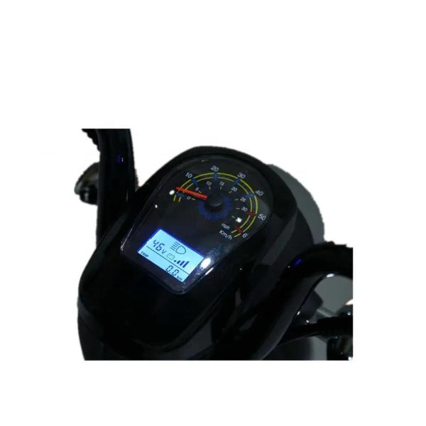 Full Suspension Electric Moped Scooter 48V 500W Front Disk And Rear Drum Brakes