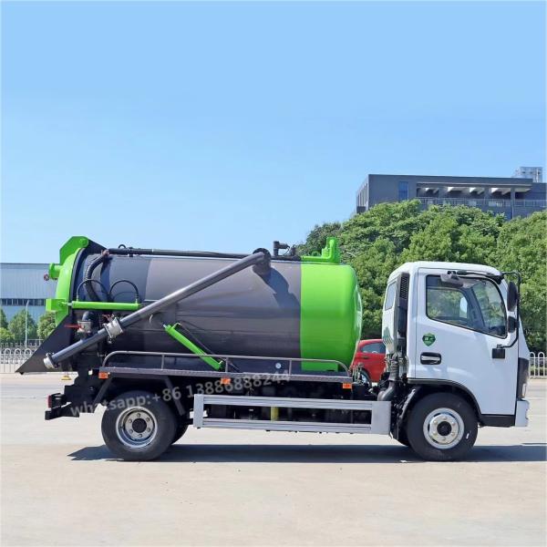 DFAC 6000 Litres Camion d'aspiration et de nettoyage de benne basculante   Aspiration d'égouts   Laveur haute pression