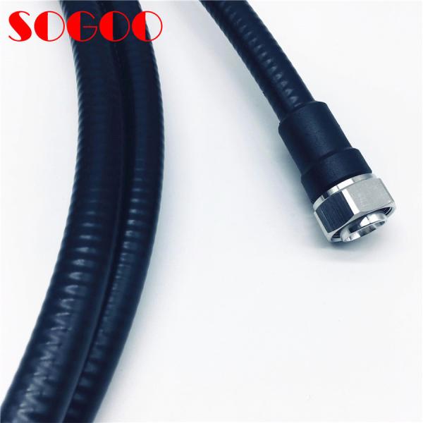50 OHM RF Jumper Cable Mini Din Male 4.3-10 / 4.3-10 For 1/2  Super Flex Cable