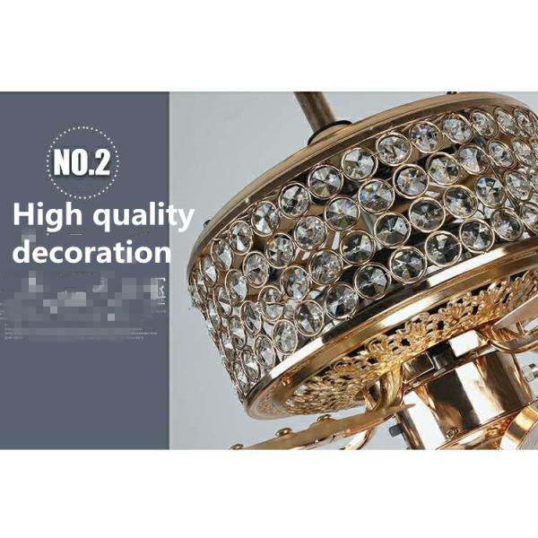 Factory Modern Crystal Ceiling Fan With Light And Remote , 3 Light Ceiling Fan Remote Control