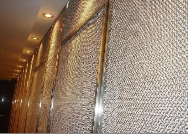 Stainless Steel Woven Decorative Metal Wire Mesh For Room Space Divider