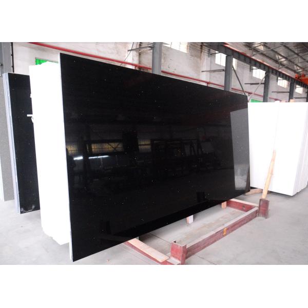 Камень кварца черноты 3200*1800MM Кристл стеклянный с панелью стены Countertop