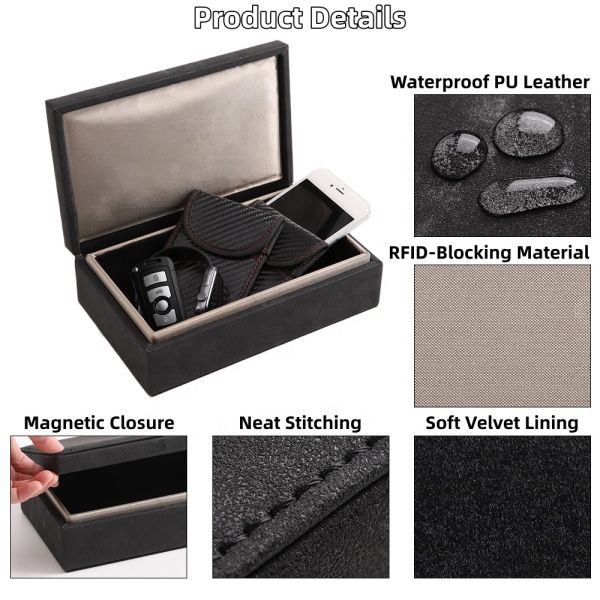 RFID Bluetooth Shielding Faraday Bag Personalized Car Key Case For Men And Women
