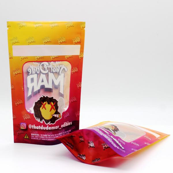 трава Алюминиевая фольга Мюлярная сумка Стоять на заднем сиденье Zipper 3-сторонний запечатанный пакет